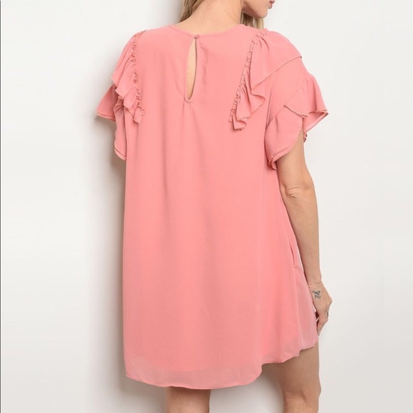 Ruffled Tunic Mini Dress - Picture 2 of 2